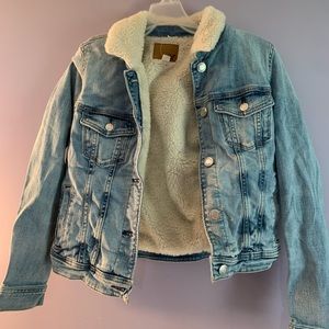 American Eagle Sherpa Lined Jean Jacket